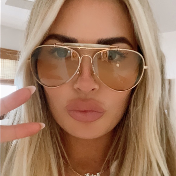 Celine Aviator sunglasses clear with white and gold tones - Picture 1 of 8